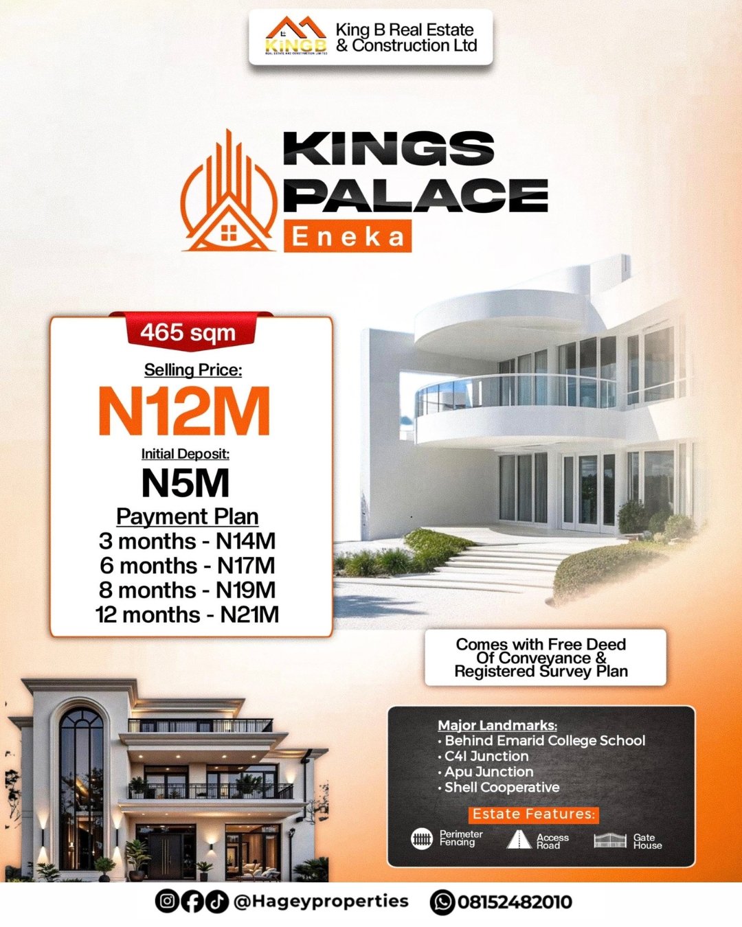 Kings Palace Eneka property flyer for Eneka