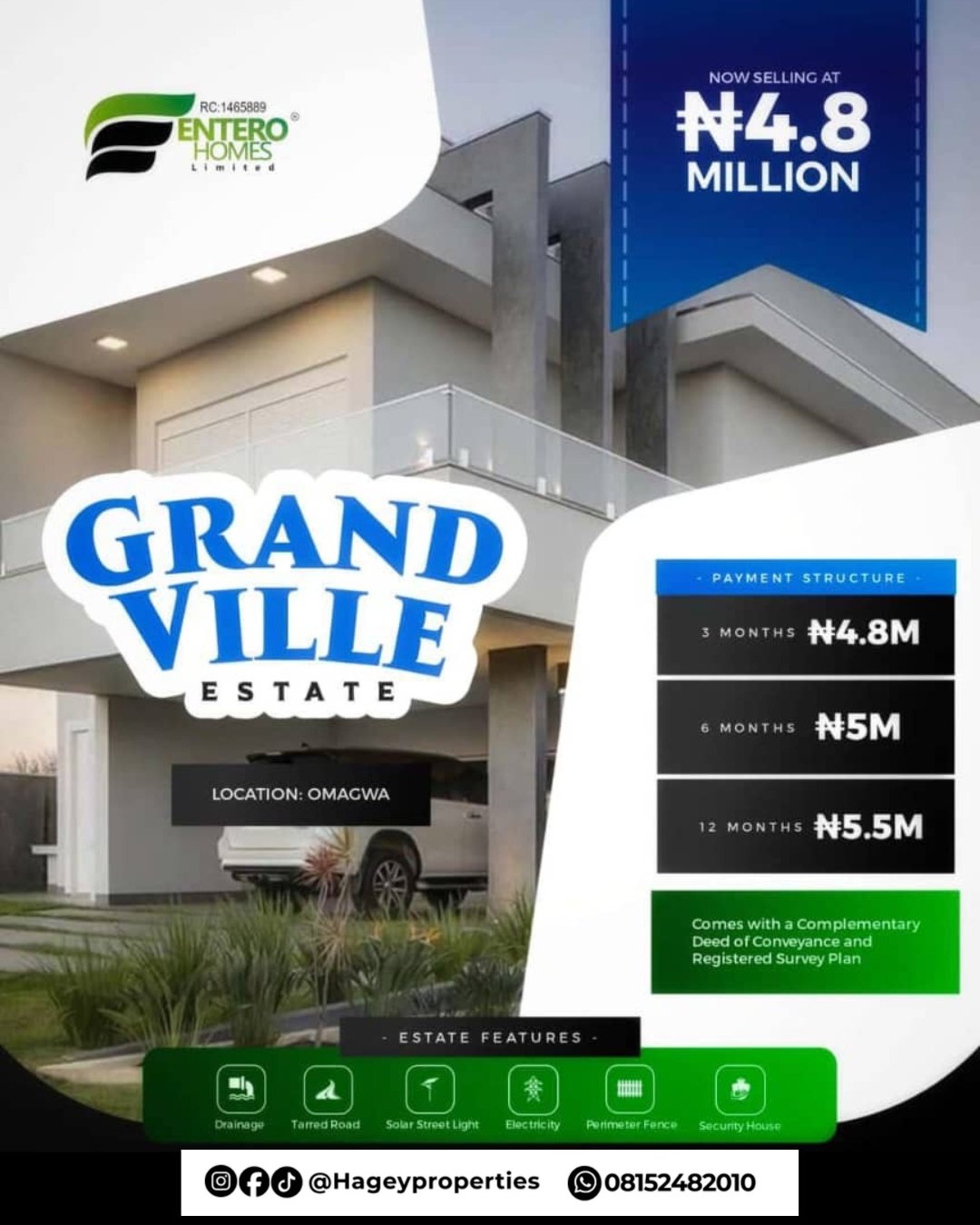 Grandville Estate property flyer for Omagwa